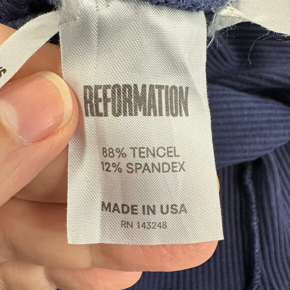 Reformation Sara Dress Blue Knit XS - Picture 9 of 13